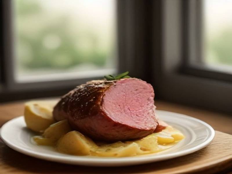 Gigot d'Agneau — French dinner recipe, served and ready to eat