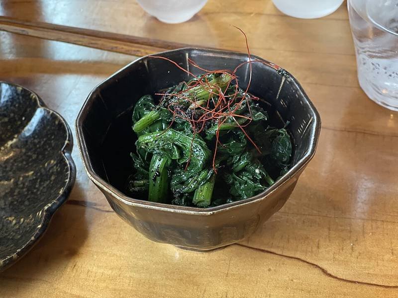 Gomae — Japanese healthy recipe, served and ready to eat