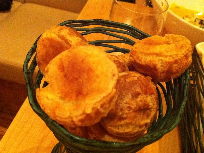 Gougères — French appetizers recipe, served and ready to eat