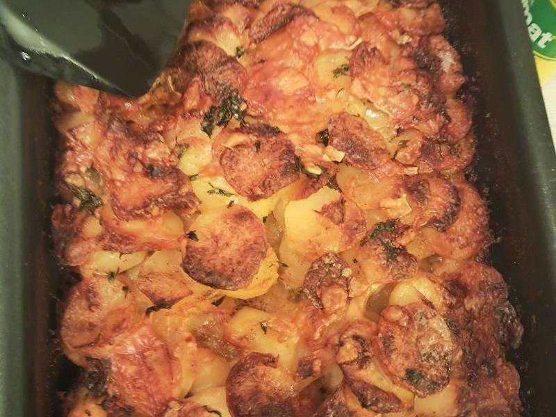 Gratin Dauphinois — French dinner recipe, served and ready to eat