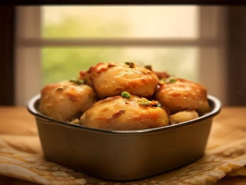 AI-generated illustration of Greek Chicken Traybake