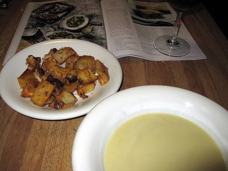 Greek Lemon Potatoes — Greek dinner recipe, served and ready to eat