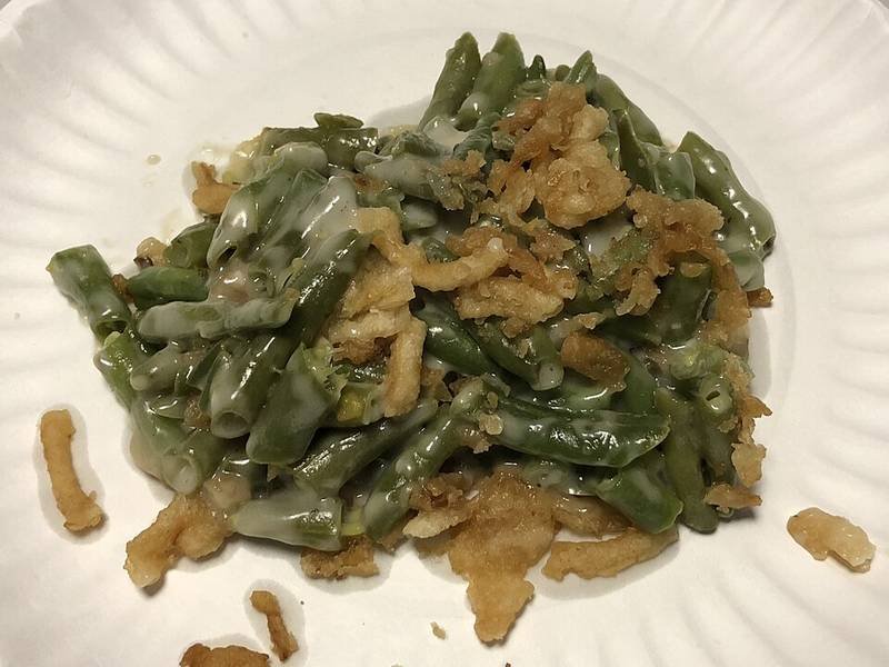 Green Bean Casserole — American holiday specials recipe, served and ready to eat