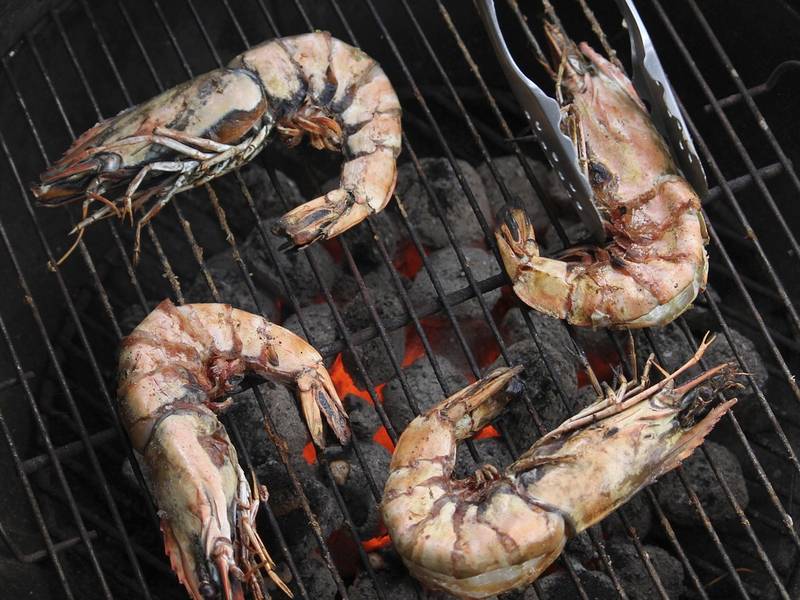 Grilled Garlic Prawns