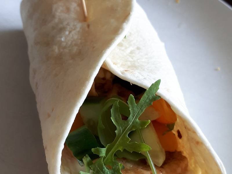Grilled Halloumi Wrap — Greek quick meals recipe, served and ready to eat