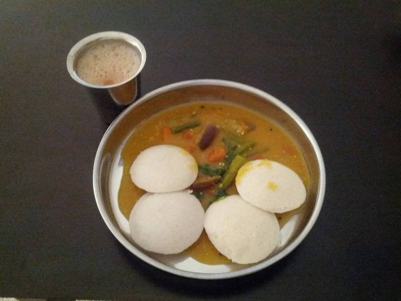 Idli Sambar — Indian breakfast recipe, served and ready to eat