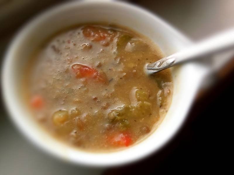 Instant Pot Lentil Soup, an American lunch recipe — pressure cooker lentil soup