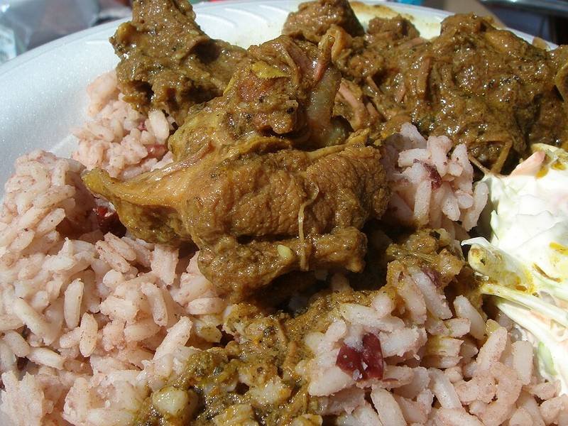 Jamaican Curry Goat — Jamaican dinner recipe, served and ready to eat