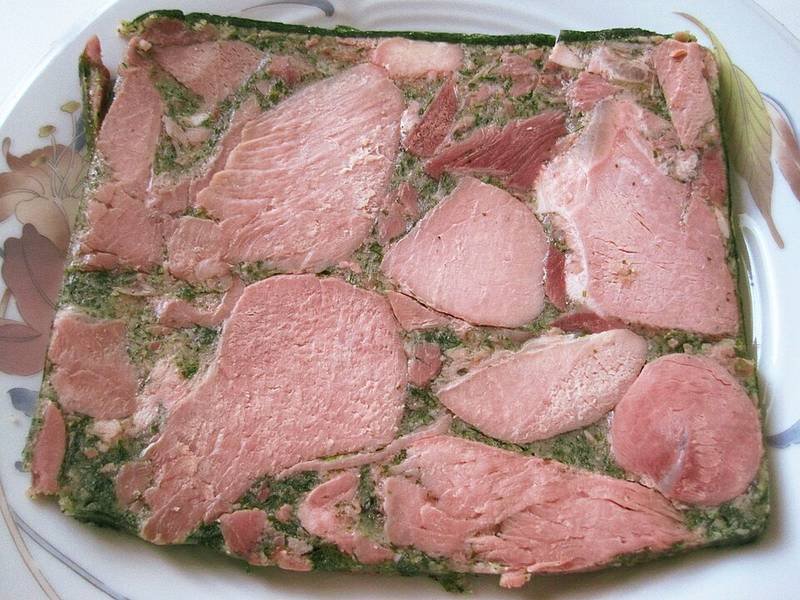 Jambon Persillé — French appetizers recipe, served and ready to eat