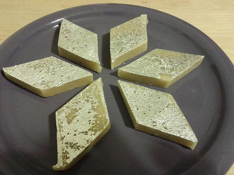 Kaju Katli — Indian desserts recipe, served and ready to eat