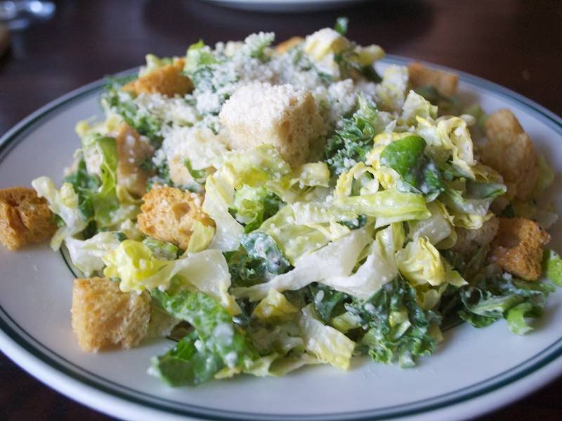 Kale Caesar Salad — American healthy recipe, served and ready to eat