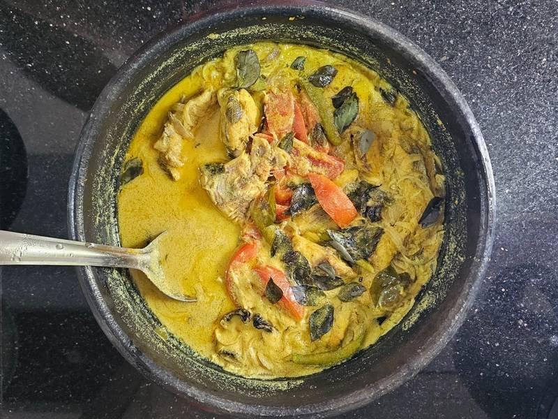 Kerala Fish Curry — Indian dinner recipe, served and ready to eat