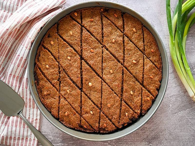 Kibbeh bil Sanieh — Lebanese dinner recipe, served and ready to eat