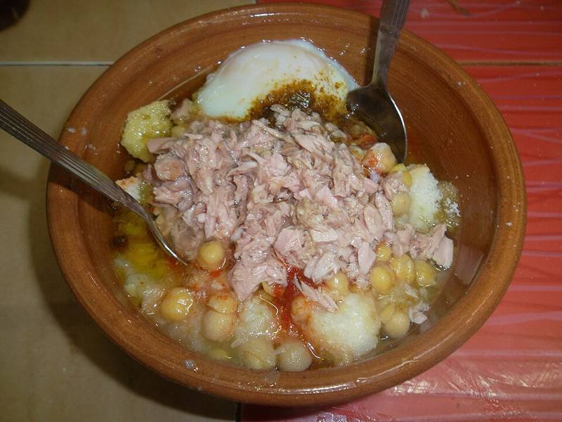 Lablabi — Tunisian breakfast recipe, served and ready to eat