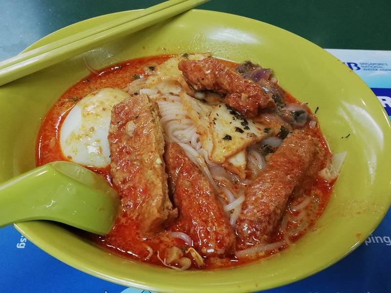 Curry Laksa — Malaysian dinner recipe, served and ready to eat