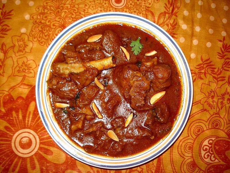 Lamb Rogan Josh — Indian dinner recipe, served and ready to eat