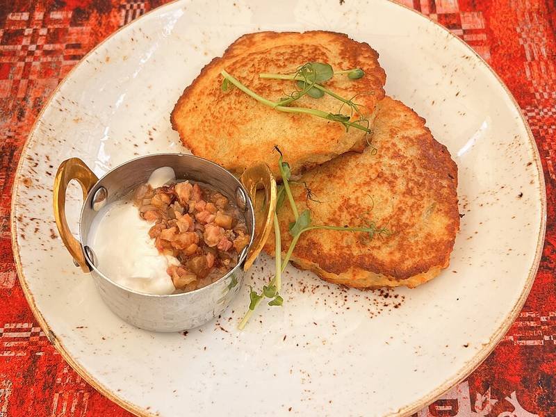 Potato Latkes — Israeli holiday specials recipe, served and ready to eat