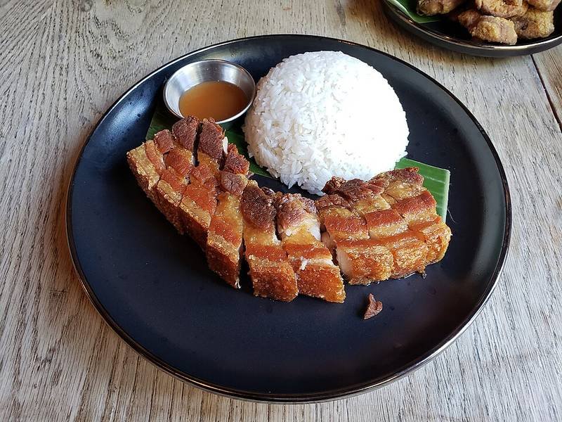 Lechon Kawali — Filipino dinner recipe, served and ready to eat