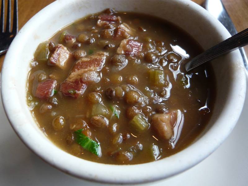 Lentil and Bacon Soup