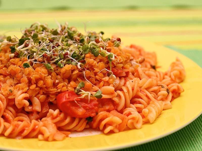 Lentil and Walnut Ragù — Italian dinner recipe, served and ready to eat