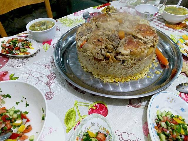 Ingredients and preparation for maqluba