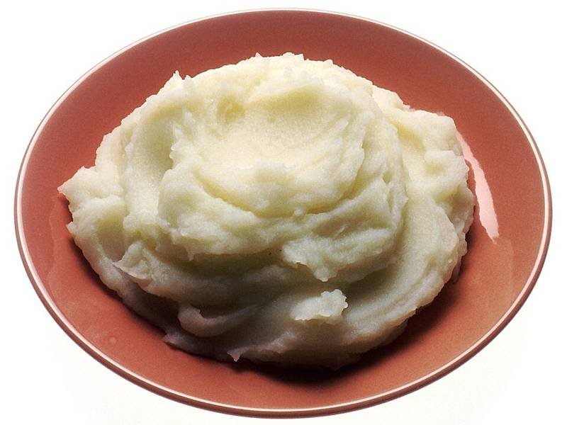 Creamy Mashed Potatoes — American dinner recipe, served and ready to eat