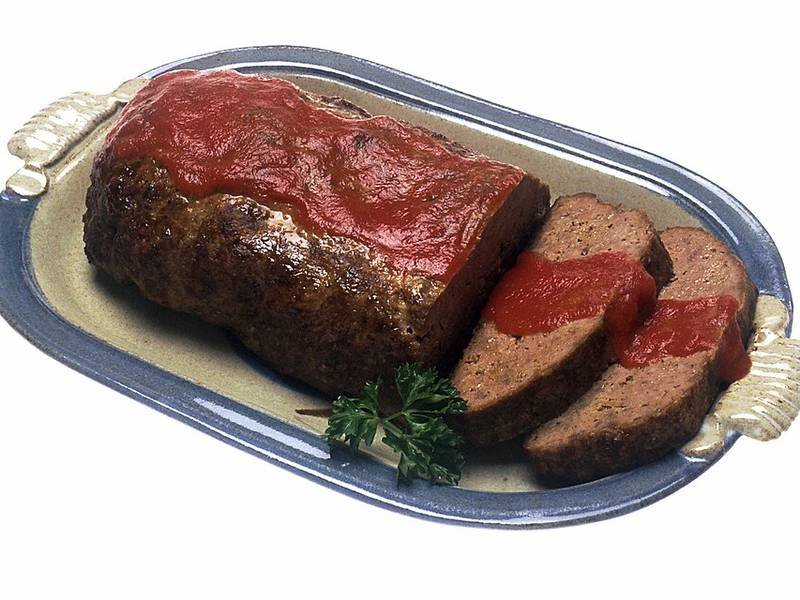 Classic Meatloaf — American dinner recipe, served and ready to eat