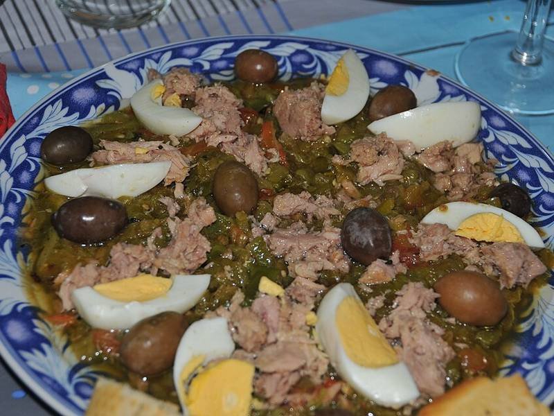 Salade Méchouia — Tunisian healthy recipe, served and ready to eat