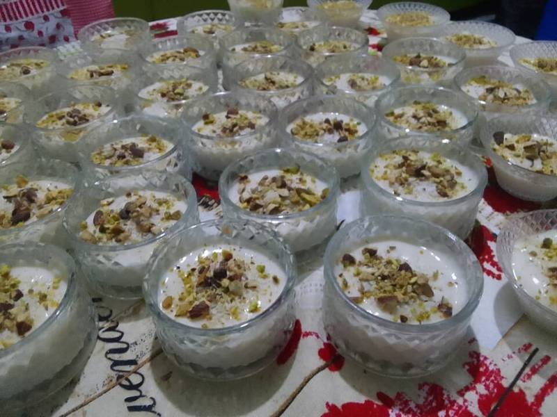 Mhalbiya — Tunisian desserts recipe, served and ready to eat