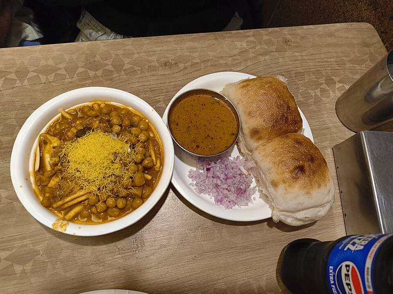 Misal Pav — Indian appetizers recipe, served and ready to eat