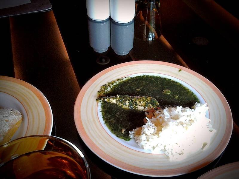 Molokhia — Egyptian dinner recipe, served and ready to eat