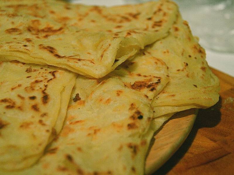 Msemen — Moroccan breakfast recipe, served and ready to eat