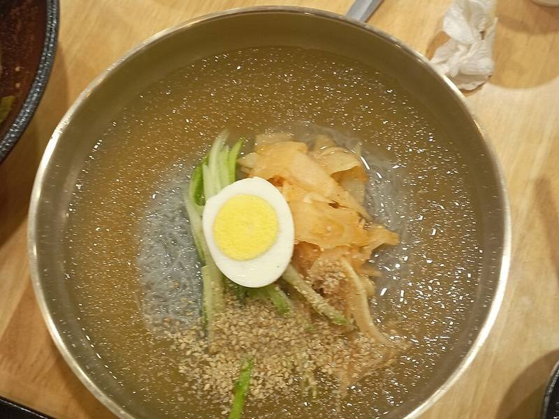 Mul Naengmyeon — Korean healthy recipe, served and ready to eat
