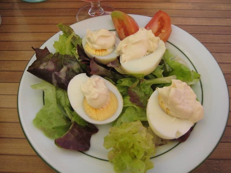 Œufs Mayonnaise — French appetizers recipe, served and ready to eat