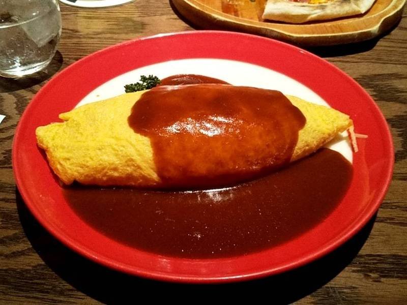 Omurice — Japanese lunch recipe, served and ready to eat