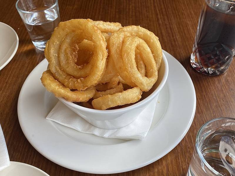 Beer-Battered Onion Rings — American appetizers recipe, served and ready to eat