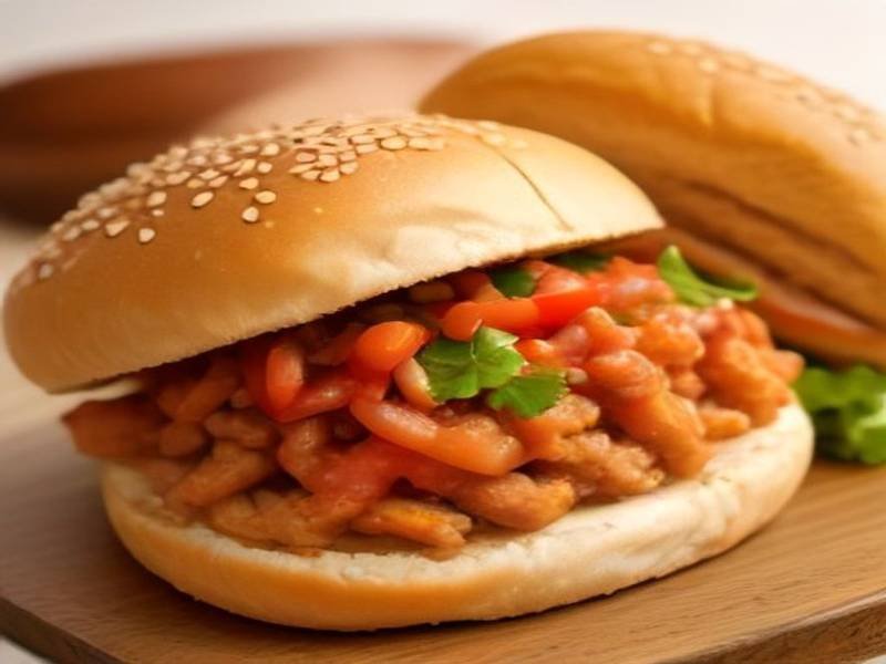 Pan con Pollo — Salvadoran lunch recipe, served and ready to eat