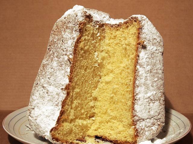 Ingredients and preparation for pandoro