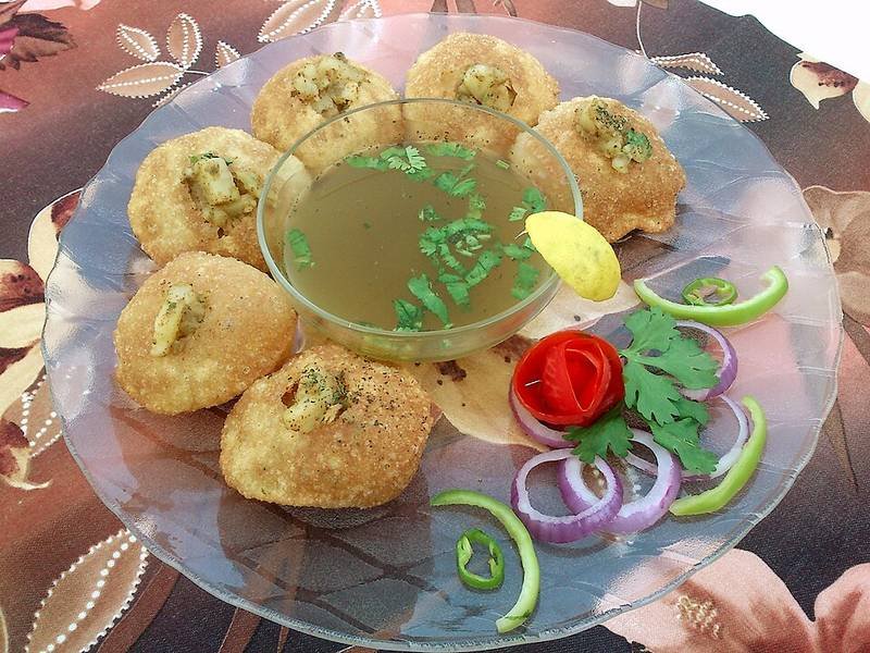 Pani Puri — Indian appetizers recipe, served and ready to eat