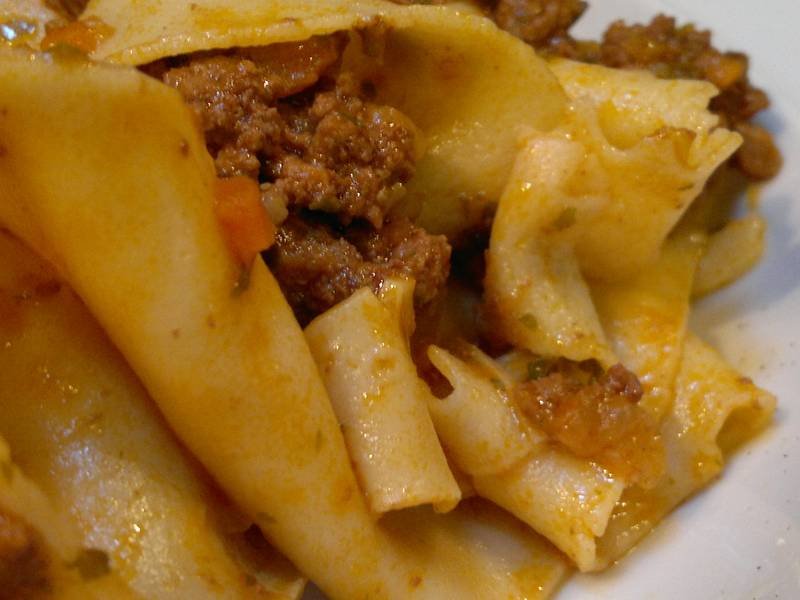 Pappardelle al Cinghiale — Italian dinner recipe, served and ready to eat