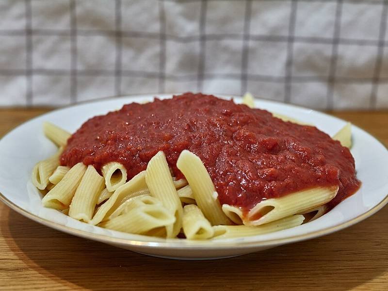 Penne all'Arrabbiata — Italian quick meals recipe, served and ready to eat