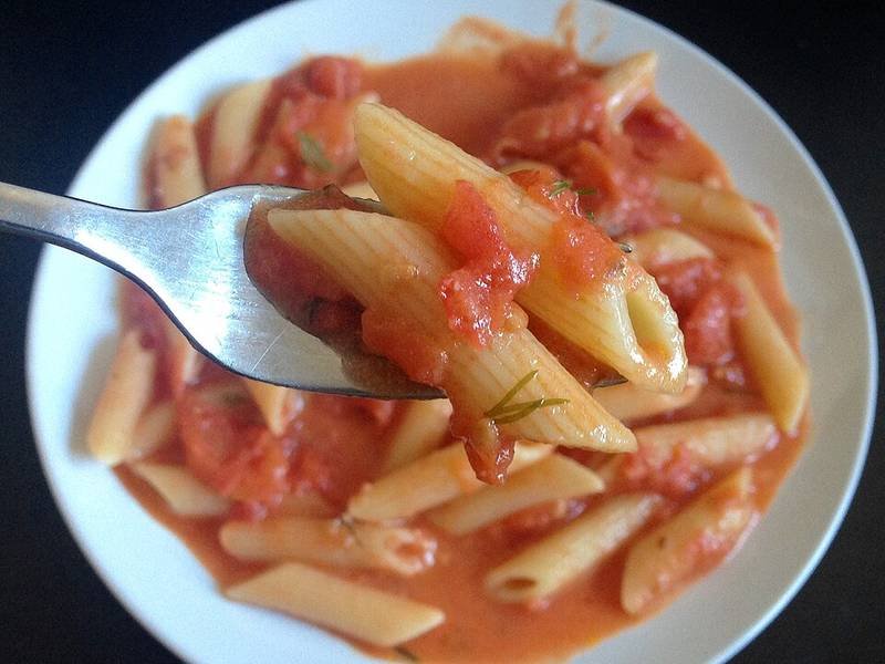 Penne alla Vodka — Italian dinner recipe, served and ready to eat