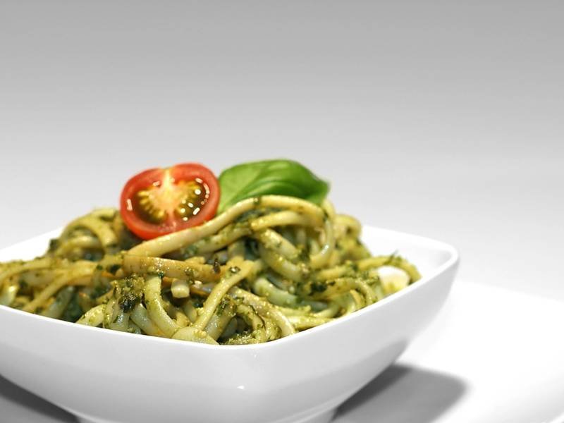 Pesto Pasta — Italian quick meals recipe, served and ready to eat