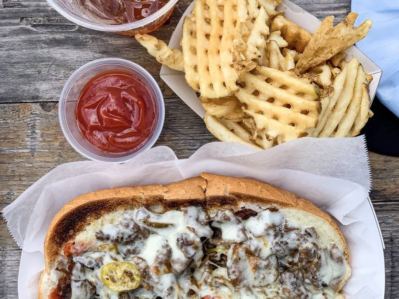 Philly Cheesesteak — American lunch recipe, served and ready to eat