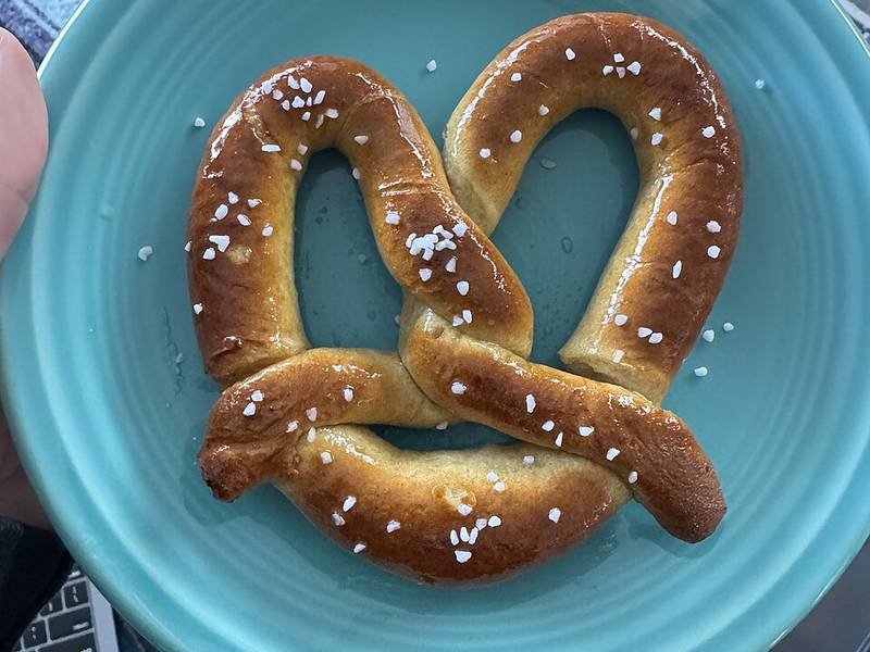 Philadelphia Soft Pretzels — American baking recipe, served and ready to eat