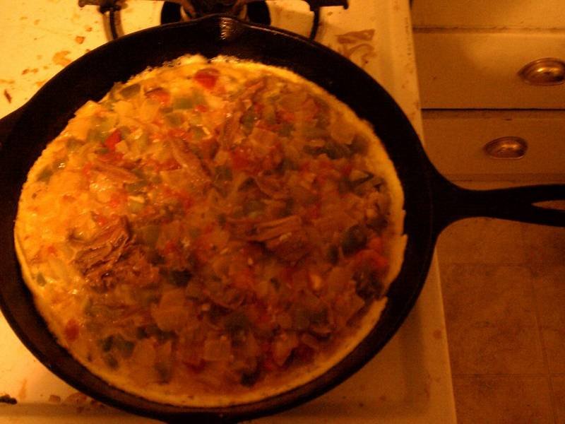 Pipérade — French lunch recipe, served and ready to eat