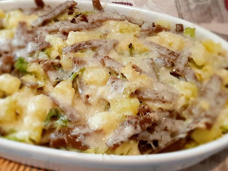 Pizzoccheri della Valtellina — Italian dinner recipe, served and ready to eat