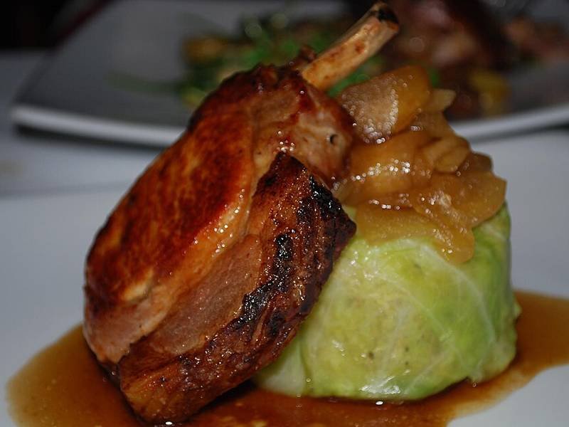 Pork Chops with Apples and Onions, an American dinner recipe — kidney friendly pork chops