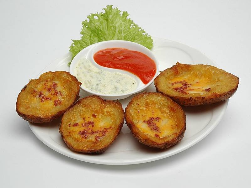 Potato Skins, an American appetizer recipe — cheap party snack