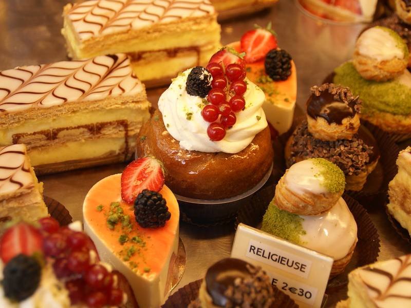Religieuse — French desserts recipe, served and ready to eat